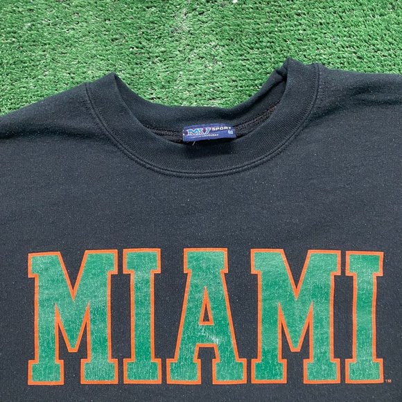Vintage 90s Miami Hurricanes Sweatshirt College Crewneck - Picture 3 of 5